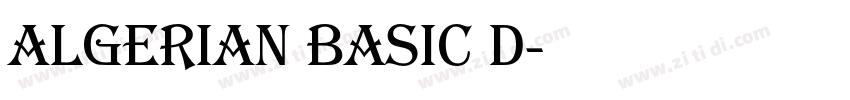ALGERIAN BASIC D字体转换
